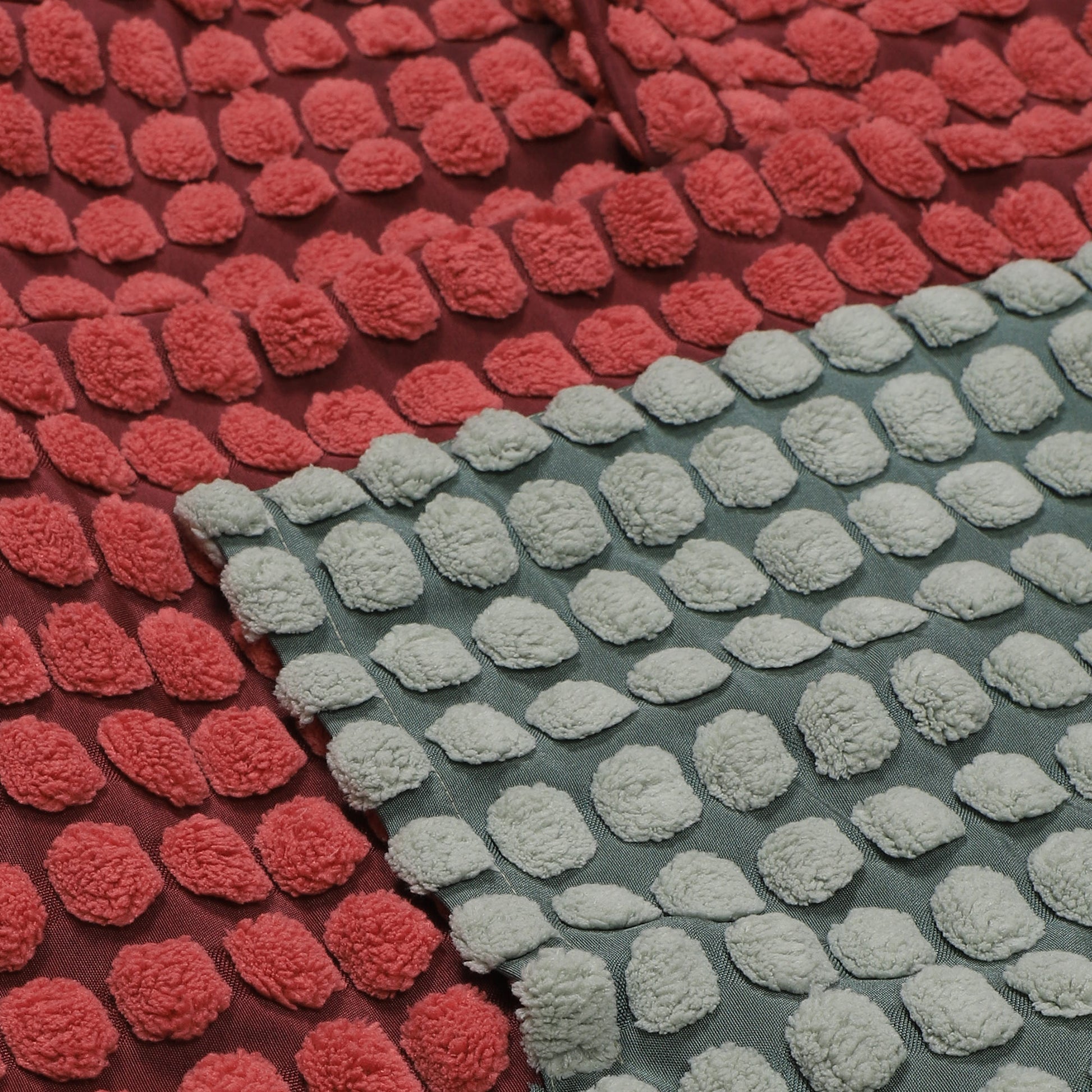 Close-up details of Ozo 'IKEA Cushion' jacket, design elements