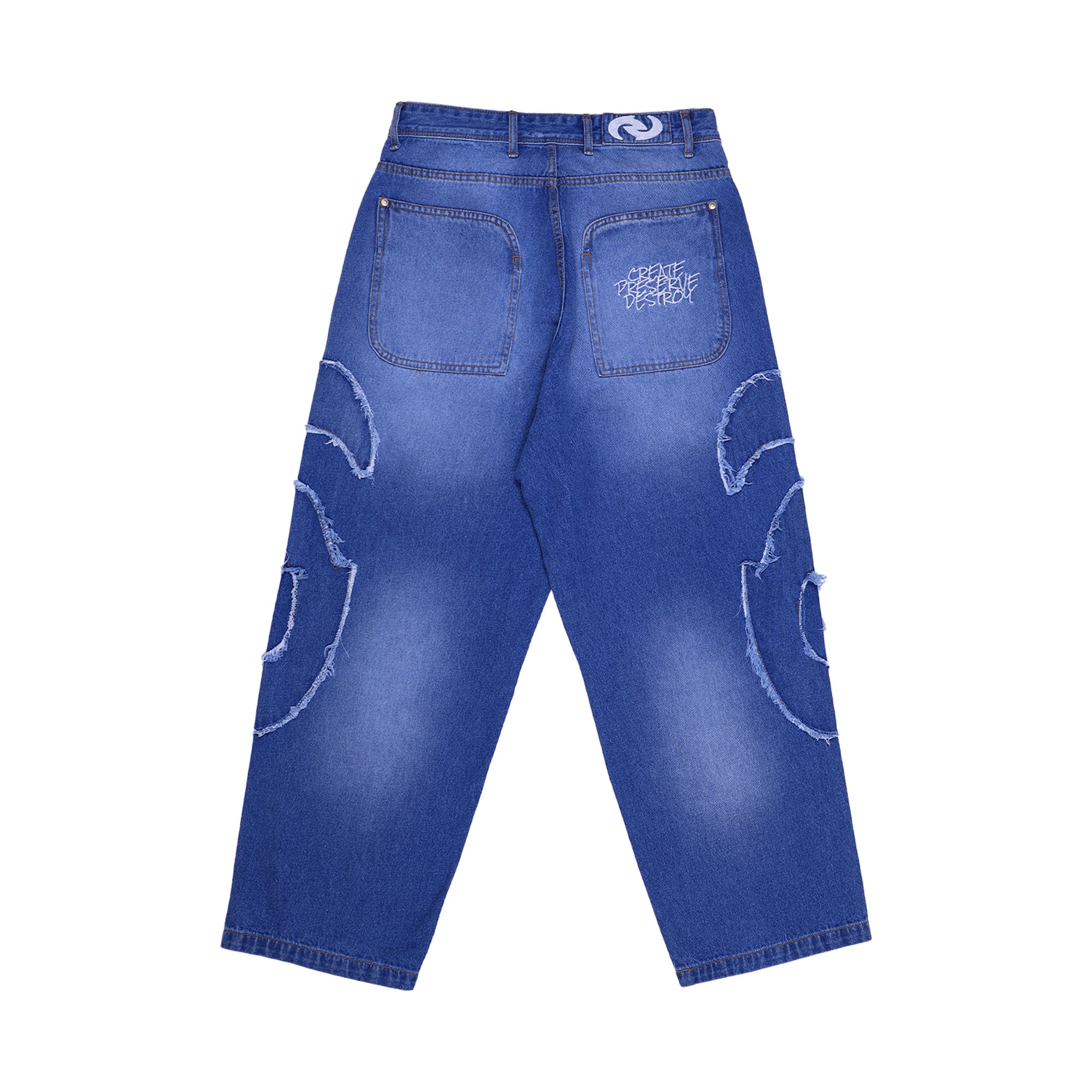 【BAON】Link stitch cut denim pants BAON】Link stitch cut denim pants lovecarnation Cut Out