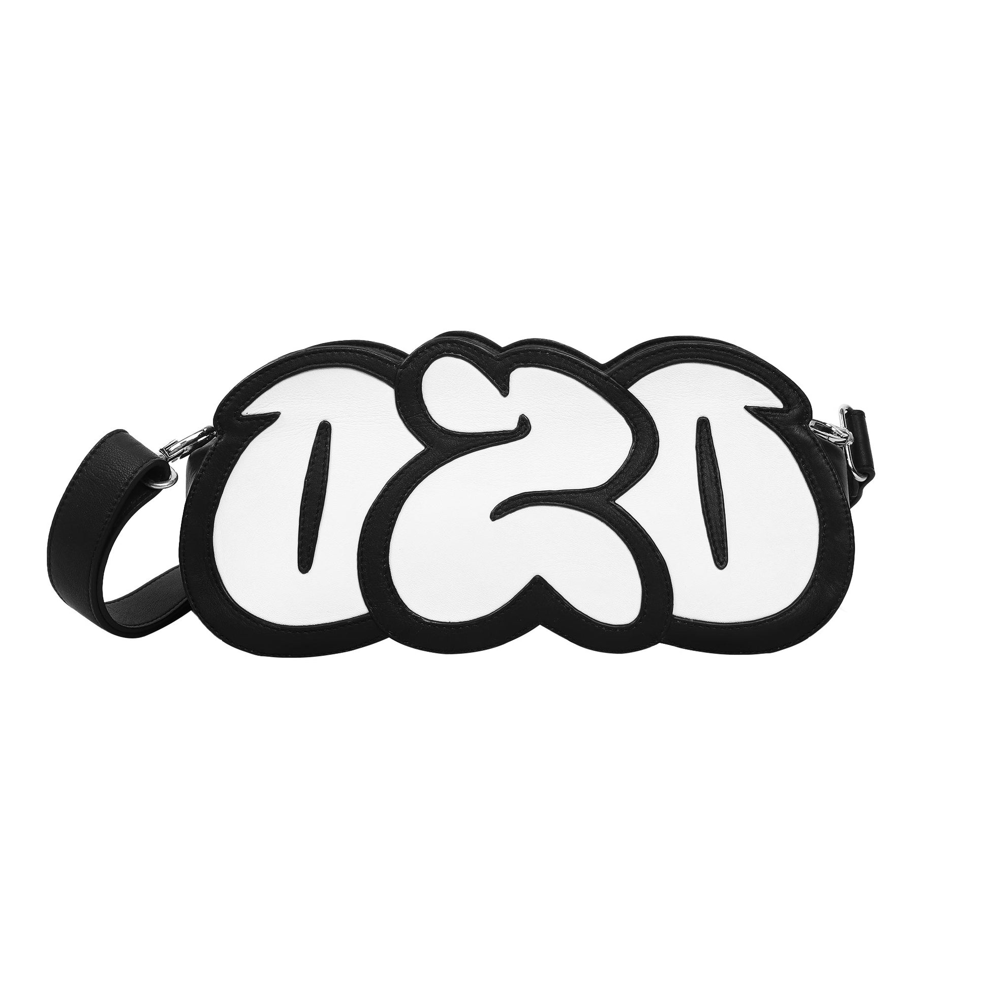 Ozo 'Sage' graffiti bag, front view on a white background