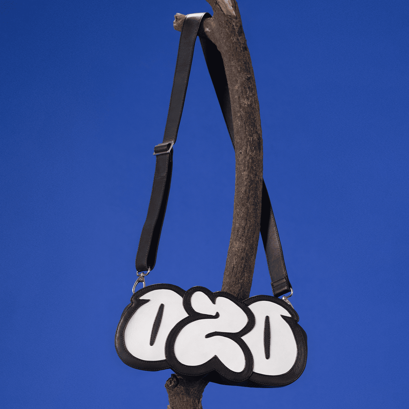 Ozo 'Sage' graffiti bag, front view