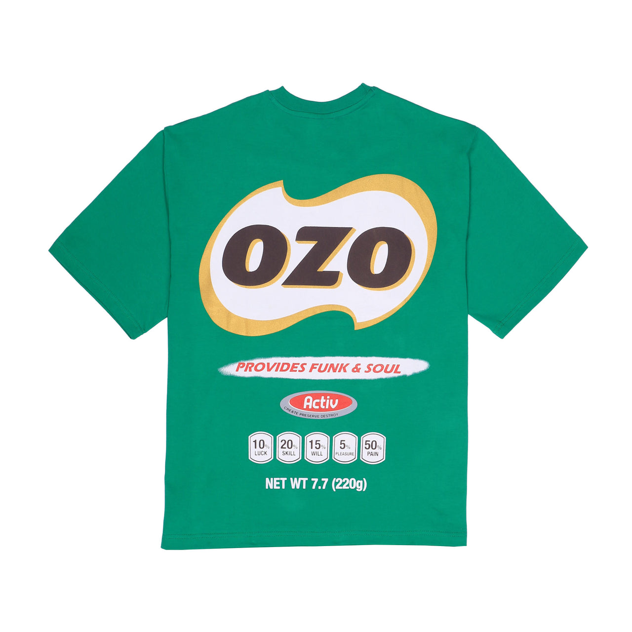 Ozo Milo 'Lost World' design, back view on a white background